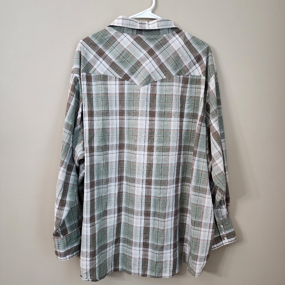 Wrangler Size 3XL Western Vintage Casual  Pearl Shirt Longsleeves. Cowboy, Ranch - Picture 2 of 9